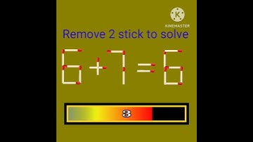 Remove 2 stick to solve fix the correct answer #matchstick game #puzzles #masic #machine