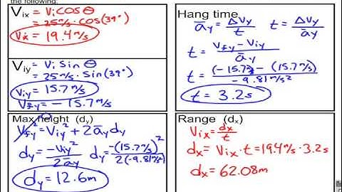 Projectile Motion Practice Problems - Chapter 6 Problem Set #2