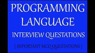 PROGRAMMING LANGUAGE IMPORTANT BITS || DIGITAL ASSISTANT IMPORTANT BITS