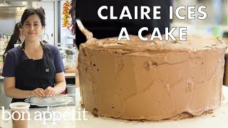 Claire ices the perfect cake | from test kitchen bon appetit