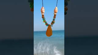 Stunning Beach Finds Jewelry: Sea Glass, Shells & Quartz Necklace