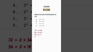 ASVAB/PiCAT Math Knowledge Practice Test Q: Prime Factorization with #ASVABEasyPrep