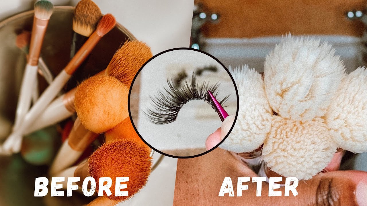 HOW TO CLEAN EYELASHES AND MAKEUP BRUSHES YouTube