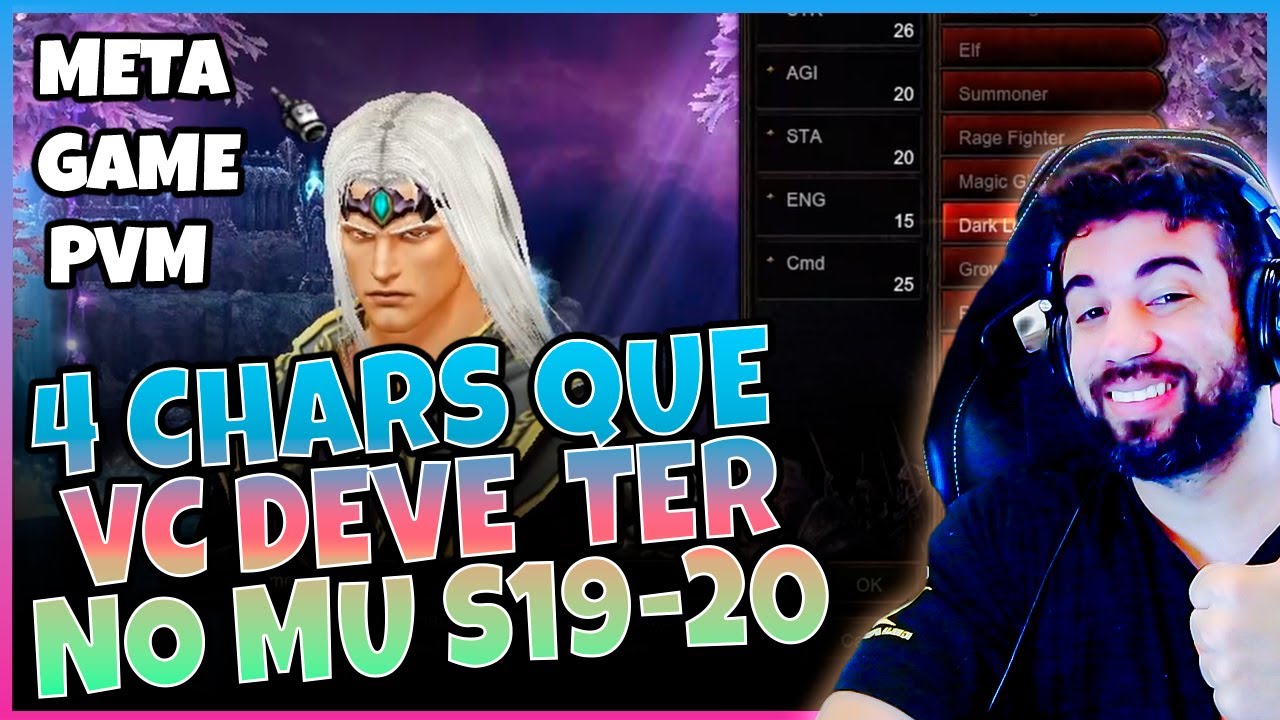 4 CLASSES que vc DEVE criar no MU - META GAME - otimos chars pro PvM