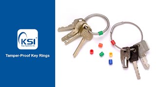 10 Pack Tamper Proof Key Ring Flex 1-5//8 4 cm