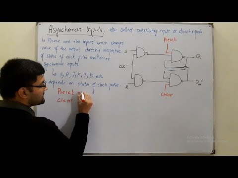 Asynchronous Inputs In Flipflops | Preset and Clear inputs