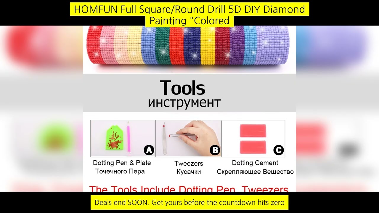 Homfun Full Square/Round Drill 5D Diy Diamond Painting "Colored Flowers"