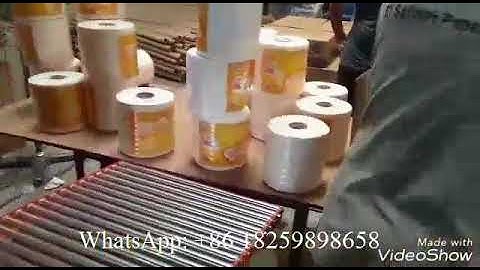 Full automatic toilet paper maxi roll heat shrink packing machine with labelling