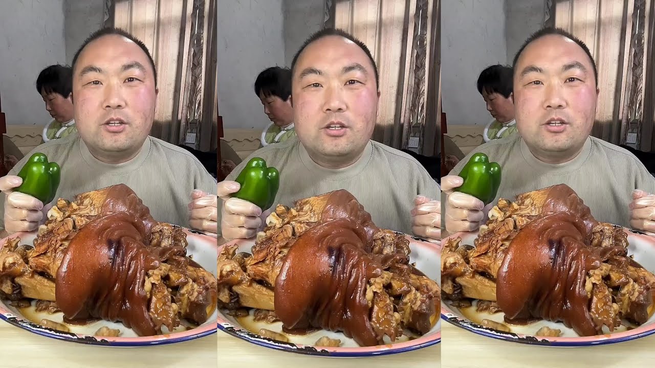 Yummy #120 :Eat pig brain belly pork,😋😋 bone head pig🐷,Noodles🍜🍜.#belly #delicious #mukbang #eating 