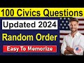 Uscis official 100 civics questions and answers 2024 for us citizenship interview  test 2024