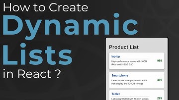 Create Dynamic Lists in React - 09