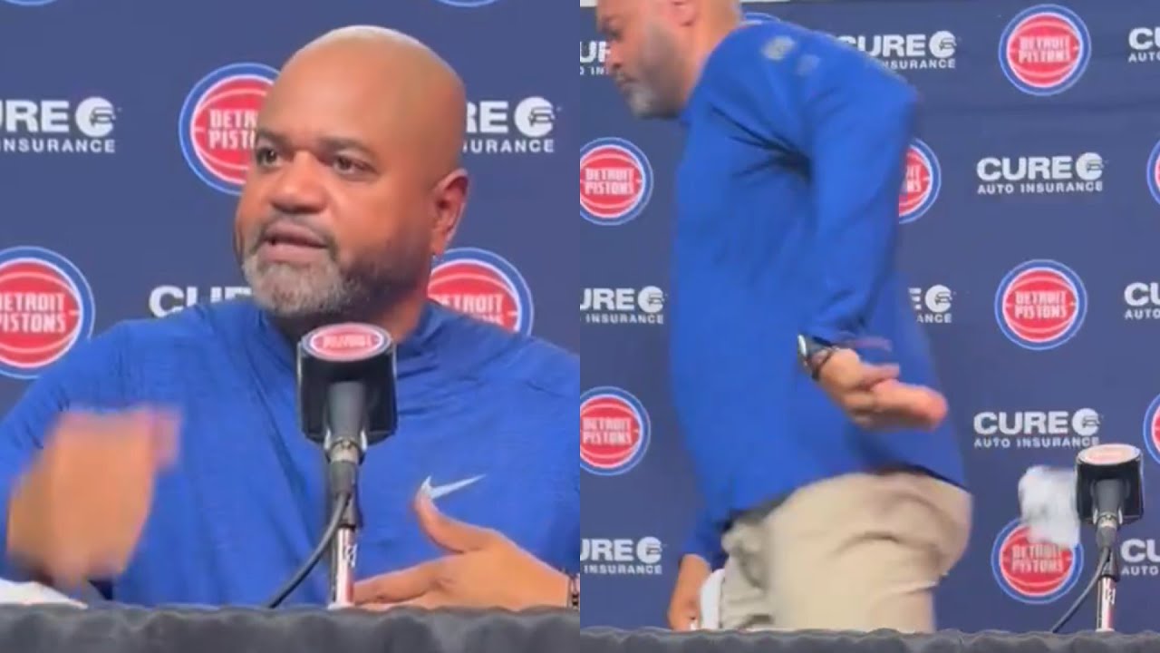 JB Bickerstaff slams table and storms out of interview after going OFF ...