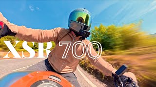 ASMR over the welsh mountains .......        pure engine sound Yamaha XSR700 scorpion exhaust