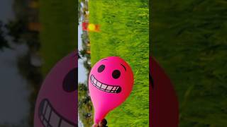 PINK SMILEY FACE BALLOON ? shorts asmr satisfying balloons balloonfun ballon_pop blowingup