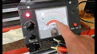 Using a Merc-O-Tronic 98 Ignition Tester to check condensers for a vintage motorcycle