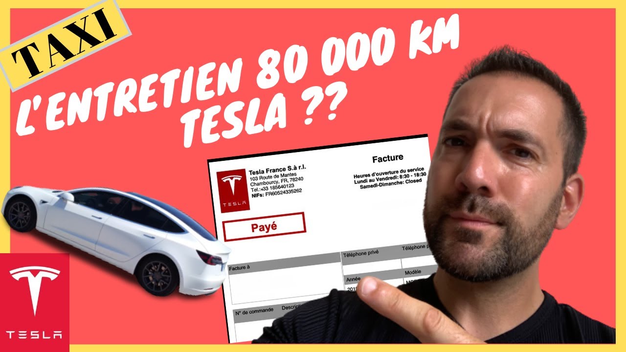 1ère révision 80 000 km Tesla Model 3, quid de l'entretien 🧐