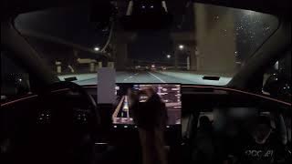 Tesla FSD 14.1.4 Ubers a nice young couple home from a club in downtown Houston