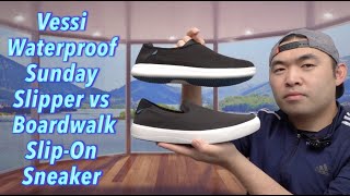 Vessi Sunday Shoes Mens 12 Black Slip On Waterproof Sneaker Loafer Slipper Men main image 3
