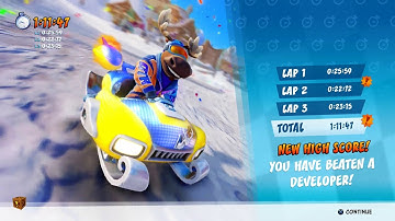 CTR Nitro Fueled - Developer Time Trial #14: Blizzard Bluff (1:11:47)