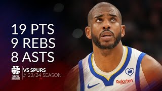 Chris Paul 19 pts 9 rebs 8 asts vs Spurs 23/24 season