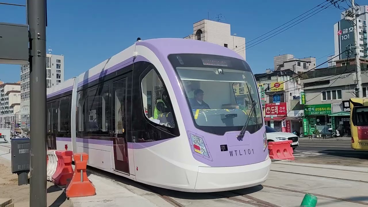 위례선 WTL000호대 전동차 마천발 위례차량사업소행 ????열차 마천역 발차