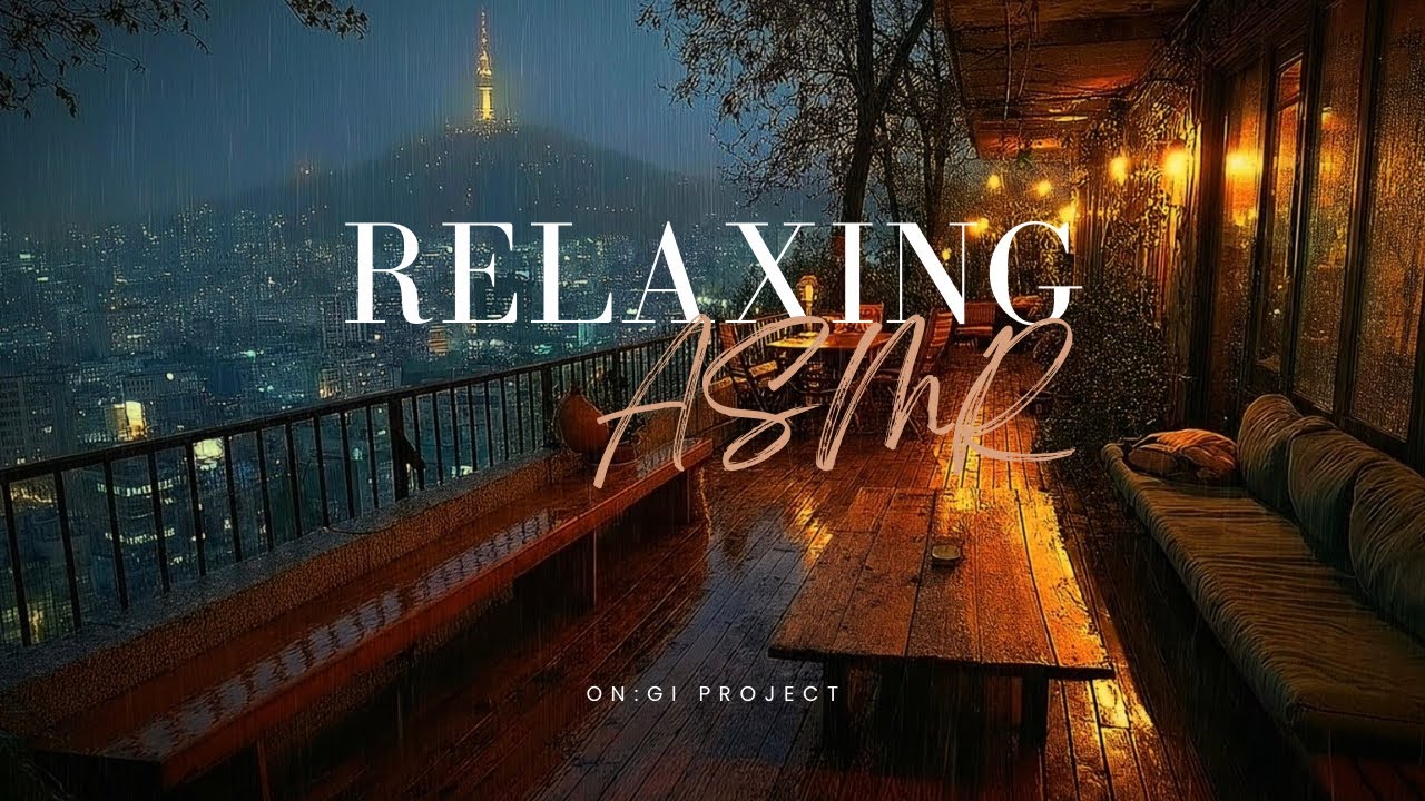 [Seoul] 🇰🇷Midnight Rain with City View ☔ Deep Focus & Stress Relief Rain Sound