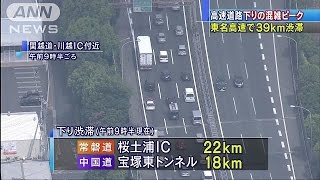 高速下りは今日がピーク　各地で朝から激しい渋滞(16/05/03)