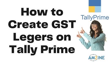 TOPIC 8. How to Create GST Legers on Tally Prime || ⌨💻Amzine Institute💻⌨ ||
