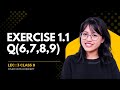Solve Exercise 1.1 Questions (6 - 9) class 8 Mathematics