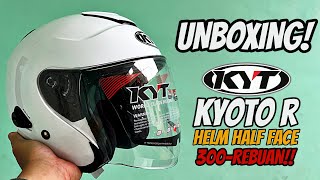 Unboxing Helm Kyt Kyoto R Solid White, Helm Half Face 300 Ribuan