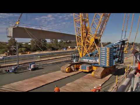 Russell Road bridge over Kwinana Freeway timelapse - YouTube