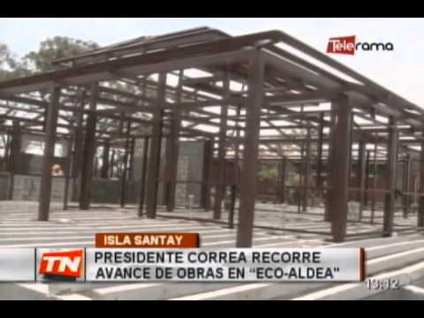 Presidente Correa recorre avance de obras en Eco Aldea