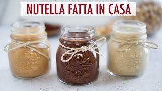 NUTELLA FATTA IN CASA E BURRO DI ARACHIDI | CREME SPALMABILI di NOCCIOLE, MANDORLE E ARACHIDI