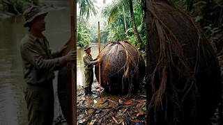 Building a Luxury House Inside a Giant coconut🥥| #viralvideo #shorts #building #luxury