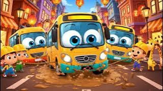 Wheels on the Bus 🚌 | Little Animal Friends’ Music Ride 🎵