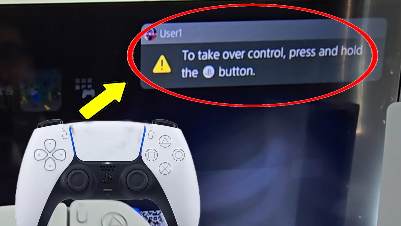 PS5 : Fix To take over control, press and hold the PS button - YouTube
