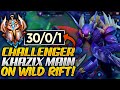 Challenger Kha'Zix Main Dominating Wild Rift (HARD 1v9)!! | Sybr | League of Legends