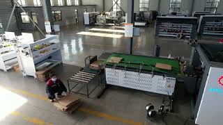 QH PACK double pieces corrugated board folding stitcher machine carton box making machine stapler