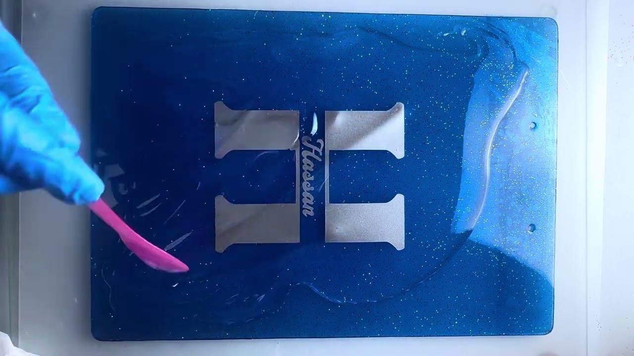 Custom Glitter Resin Clipboard with Name | DIY Gift Idea