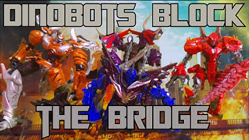 Transformers Age of Extinction Stop Motion: Dinobots Block The Bridge