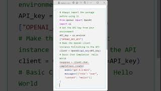 OpenAI Chat Completion Hello World in Python