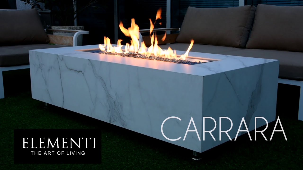 CARRARA stôl s plynovým ohniskom