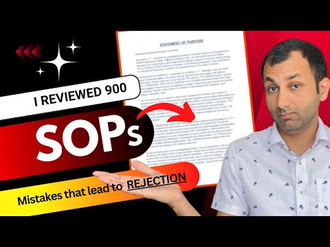 SOP mistakes that lead to straight REJECTION || MS and PhD applicants MUST know these
