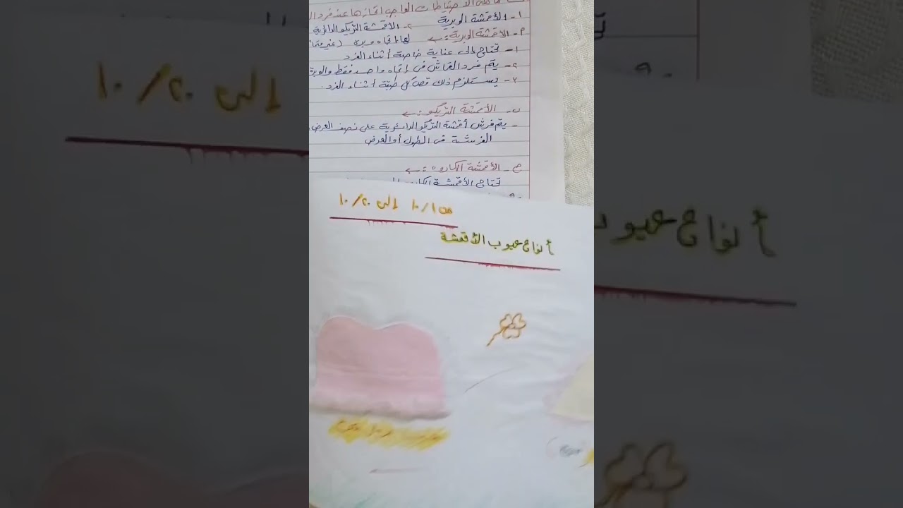 @كيفية الإجابة على مرفقات تقييم  وحدة فرد الأقمشة و الأسئلة التحريرية للصف الثاني فني ملابس