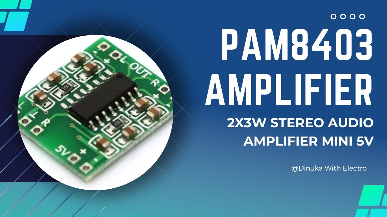 Pam8403 Module Easyeda PAM8403 / 5V Class D Mini Digital Amplifier / 3W Stereo Amplifier ...