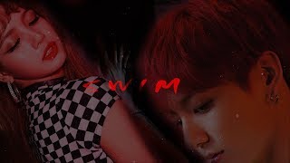 「lisa l jungkook」; swim