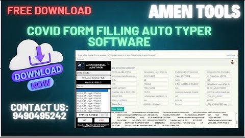 Covid Form Filling Auto Typer Software