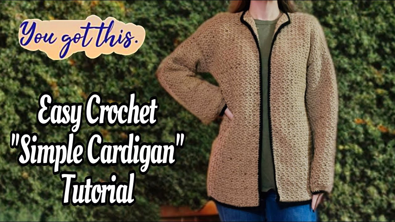 Learn To Crochet This Easy to Make Cardigan Tutorial - YouTube