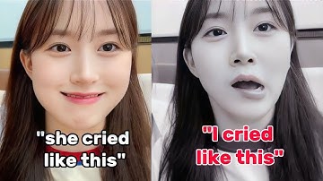 the difference between Extrovert Haewon and Introvert Sullyoon when they cried (ft. BAE)