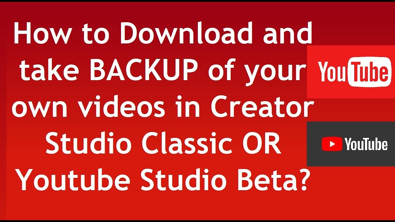 How to Download and take BACKUP of your own videos in Creator